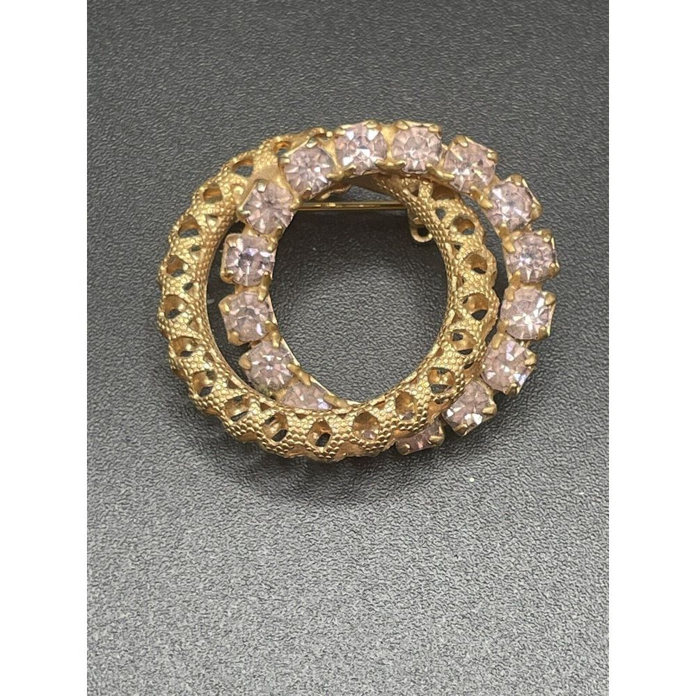 Vintage‎ Beautiful Circles Double Loop Knot Brooch Pin